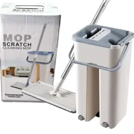 151 Scratch Cleaning MOP with 2 in 1 SELF Clean WASH Dry Hands Free Flat Mop