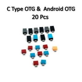 0261 OTG Type C & USB to Micro USB Adapter for Android Mobile Smart Phones & Tablets With Zip Pouch (Pack of 20)