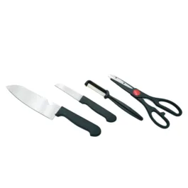 2576 Stainless Kitchen Tool Set (Butcher Knife, Standard Knife, Peeler and Kitchen Scissor) – 4 Pcs
