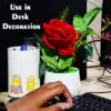 4863 Artificial Rose Flower Plant With Pot, For Home Office Or Gift - Image 3