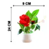 4863 Artificial Rose Flower Plant With Pot, For Home Office Or Gift - Image 7