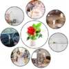 4863 Artificial Rose Flower Plant With Pot, For Home Office Or Gift - Image 6