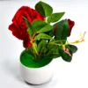 4863 Artificial Rose Flower Plant With Pot, For Home Office Or Gift - Image 2