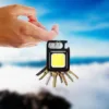 4035 Rechargeable Keychain Mini Flashlight with 4 Light Modes,Ultralight Portable Pocket Light with Folding Bracket Bottle Opener and Magnet Base for Camping Walking - Image 7
