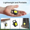 4035 Rechargeable Keychain Mini Flashlight with 4 Light Modes,Ultralight Portable Pocket Light with Folding Bracket Bottle Opener and Magnet Base for Camping Walking - Image 8