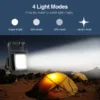 4035 Rechargeable Keychain Mini Flashlight with 4 Light Modes,Ultralight Portable Pocket Light with Folding Bracket Bottle Opener and Magnet Base for Camping Walking - Image 11