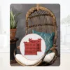 9037 Square Chair Pad Seat Cushion for Car Pad, Indoor/Outdoor with Ties (15 inch) - Image 3