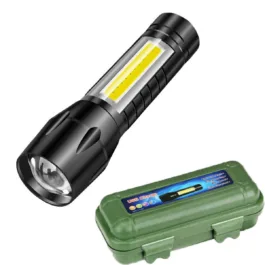 RJ02 Torch Lights Rechargeable Led Flashlight With Cob Light Mini Waterproof Portable Led Xpe Cob Flashlight Usb Rechargeable 3 Modes Pen Clip Light Flashlight