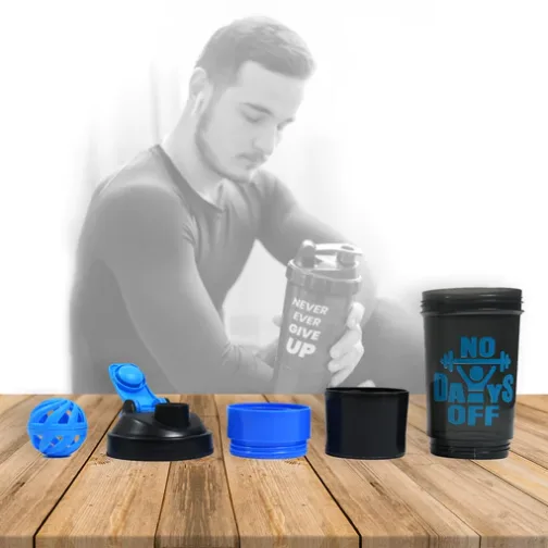 1774 PROTEIN SHAKER BOTTLE|GYM|WATER BOTTLE WITH 2 STORAGE COMPARTMENT|BPA FREE| 500ML - Image 7