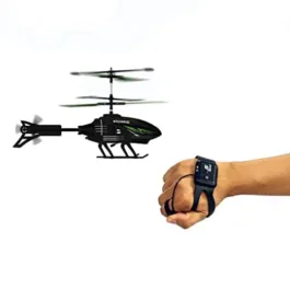 ZT06 Outdoor Flying Helicopter with Hand Induction Watch | Electronic Radio RC Remote Control Toy | Charging Helicopter with 3D Light & Safety Sensor for Kids(Multi Color)