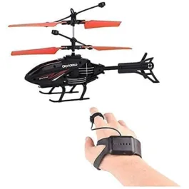 ZT06 Outdoor Flying Helicopter with Hand Induction Watch | Electronic Radio RC Remote Control Toy | Charging Helicopter with 3D Light & Safety Sensor for Kids(Multi Color)
