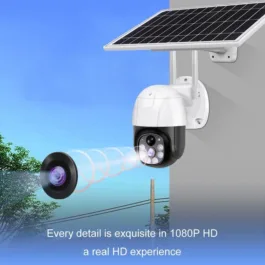 AE07  Waterproof Black Solar 3MP 1080P with 2-Way Audio | Wireless Security Solar Camera | Motion Detection ,Night Vision ,128 GB SD Card Supported Camera