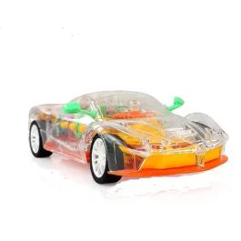 ZT08  Remote Control Concept Musical and 3D Lights Kids Transparent Car, Toy for 2-5 Year Kids Baby Toy Recharbeable Battery Included
