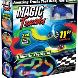 ZT02 Magic Tracks, 10 Feet of Glow in The Dark Track with LED Light-Up Race Car, Ages 3+, Magic Tracks LED