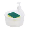 KT06 DOUBLE LAYER LIQUID SOAP DISPENSER WITH PUMP AND SPONGE, PRACTICAL FOR HOTEL SINK CLEAR, SOAP DISPENSING LIQUID PUMP BOTTLE FOR HOME, KITCHEN RECTANGLE ( 2 IN 1 ) - Image 6