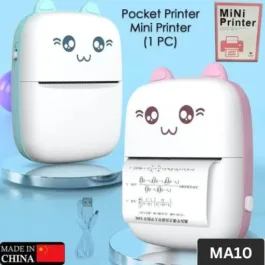 MA10 POCKET MINI PRINTER, MOBILE PHONE BLUETOOTH CONNECTION WIRELESS MINI THERMAL PRINTER WITH ANDROID OR IOS APP FOR PICTURES, PORTABLE SMART PRINTER,CONTAINS 1 ROLLS THERMAL PAPER, WITH FAST PAPER OUTPUT FOR PHOTO IMAGE