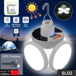 SL02 SOLAR MULTI-FUNCTIONAL EMERGENCY LED LIGHT BULB WITH USB CHARGING, LED CAMPING LAMP, CAMPING LAMP, USB RECHARGEABLE, 5 BRIGHTNESS LIGHT MODES, FOLDABLE CAMPING LIGHT, SOS IP65 WATERPROOF CAMPING LIGHT, BLACKOUT EMERGENCY EQUIPMENT, CAMPING GADGETS