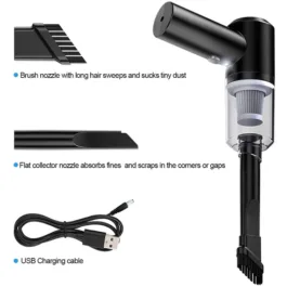 159 VACUUM CLEANER DUST COLLECTION 2 IN 1 CAR VACUUM CLEANER 120W HIGH-POWER HANDHELD WIRELESS VACUUM CLEANER HOME CAR DUAL-USE PORTABLE USB RECHARGEABLE