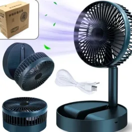 162 TELESCOPIC ELECTRIC DESKTOP FAN, HEIGHT ADJUSTABLE, FOLDABLE & PORTABLE FOR TRAVEL/CARRY | SILENT TABLE TOP PERSONAL FAN FOR BEDSIDE, OFFICE TABLE (BATTERY NOT INCLUDE)