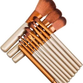 Naked-plus Makeup Brush Set, 12 Pieces with Metal Storage Box