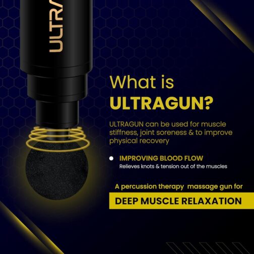 Massage Gun For Full Body Relaxation|Deep Tissue Percussion Massager Machine For Muscle Relaxation|Battery Powered And Handheld For Neck, Shoulder, Back. - Image 2
